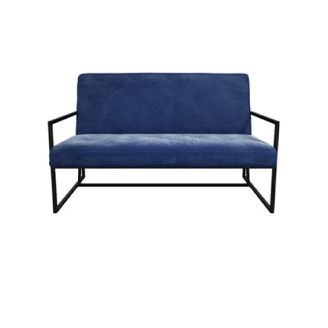 LPD Chance Sofa - Velvet/metal - L78 X W132.5 X H83cm - Oxford Blue - Partially Assembled