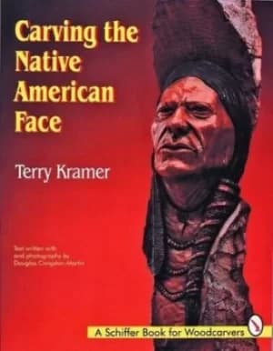 Carving the native American face by Terry Kramer