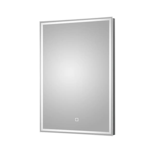 Balterley LED Illuminated Framed Touch Sensor Mirror Demister 700x 500mm Silver