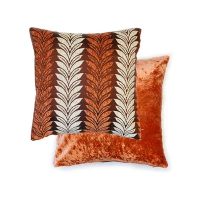 Trellis Cushion Cover In Burnt Orange