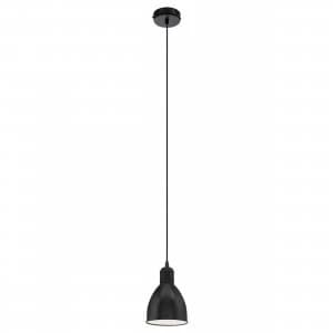 EGLO ES/E27 Pendant Light Black/Cream - 49464