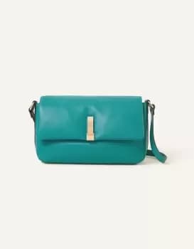 Accessorize Puffer Cross-Body Bag Green