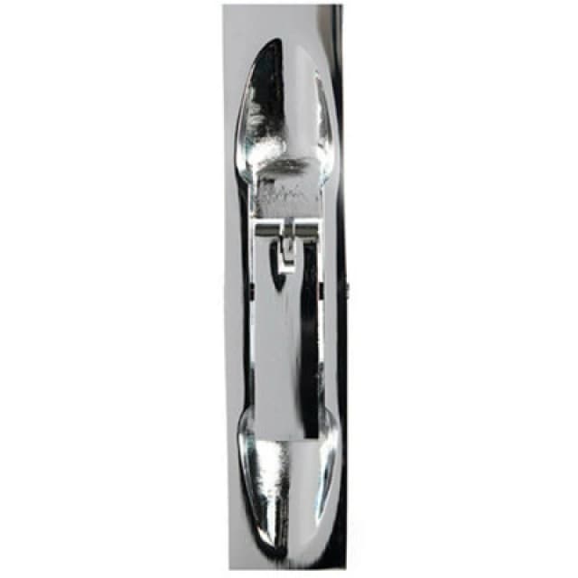 Loops Lever Action Flush Door Bolt with Flat Keep Plate 254 x 20mm Polished Chrome Multi unisex