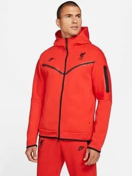 Nike LFC Mens NSW Tech Fleece Hoodie Full Zip - , Red Size M Men