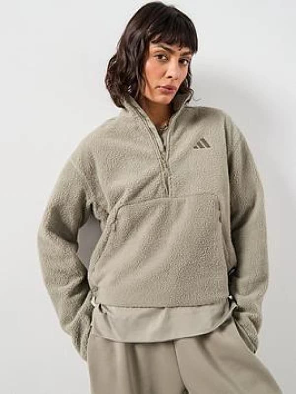 Adidas SPORTSWEAR Urban Outdoor Half-Zip Fleece grey Women XS;S;M;L;XL