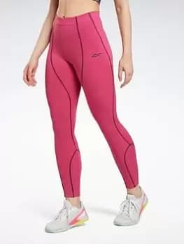 Reebok Meet You There Detail Legging, Pink Size M Women