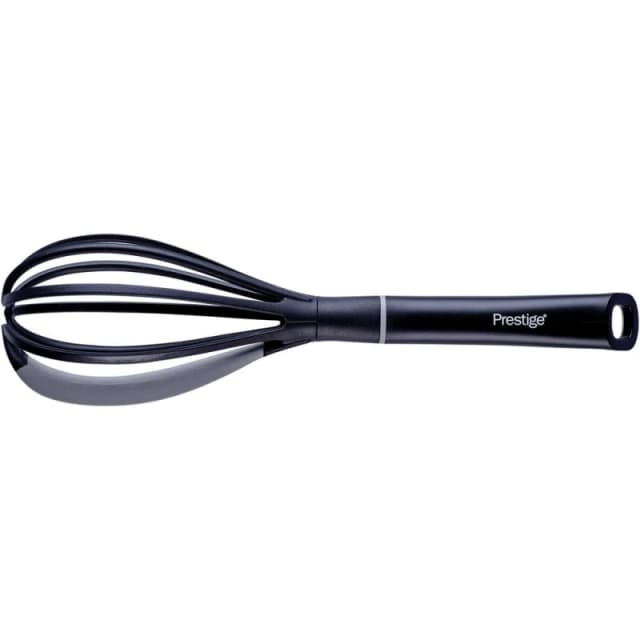Prestige Grey '2 in 1 Kitchen Tools' Nylon Whisk with Silicone Edge Black