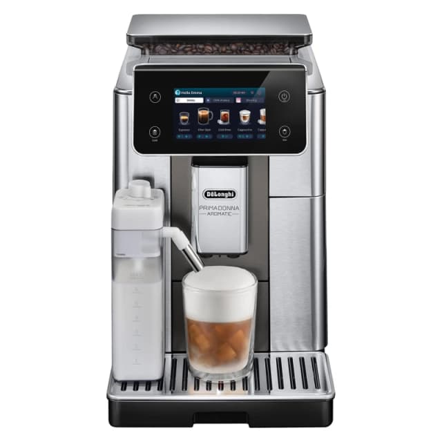 DeLonghi ECAM630.75 PrimaDonna Aromatic Silver Automatic Bean-to cup Coffee Machine with Milk Frother ECAM630.75 Silver
