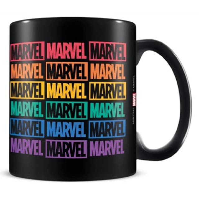 Marvel Pride Repeat Logo Mug Black unisex