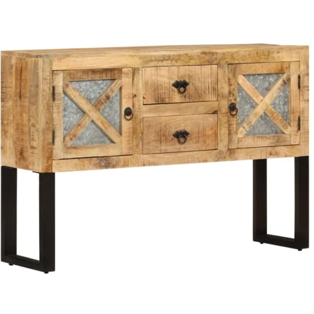 VIDAXL Sideboard 110x30x74cm Rough Mango Wood Vidaxl 8720286504390