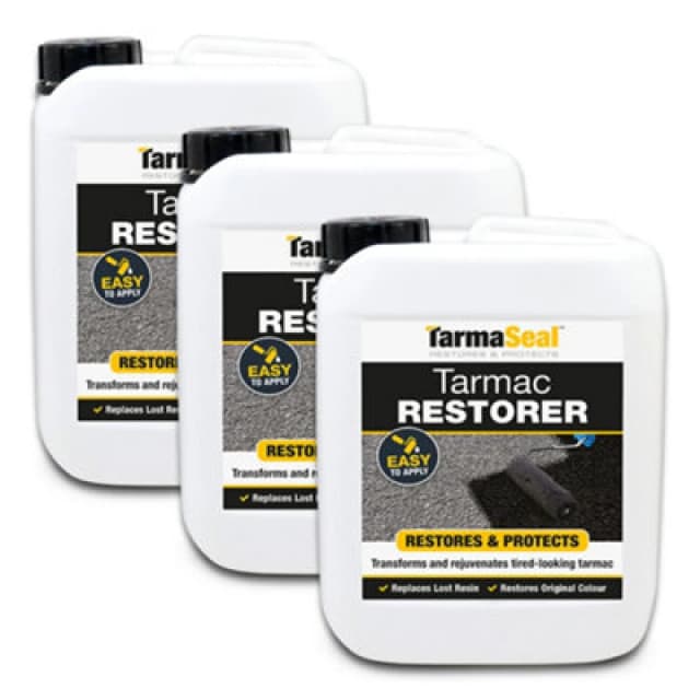 Smartseal Tarmaseal Tarmac Sealer & Restorer, Black, Superior To Tarmac Paint For Driveways, 3 X 5L, Black 5.061E+12