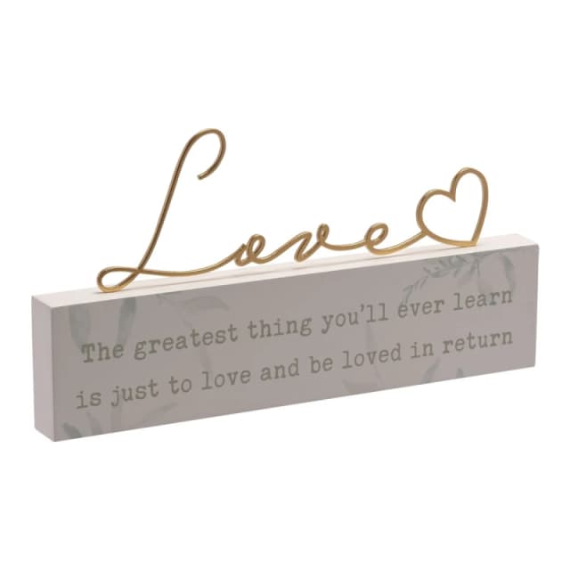 Love story Love Story 'The Greatest Thing...' Mantel Plaque Multi