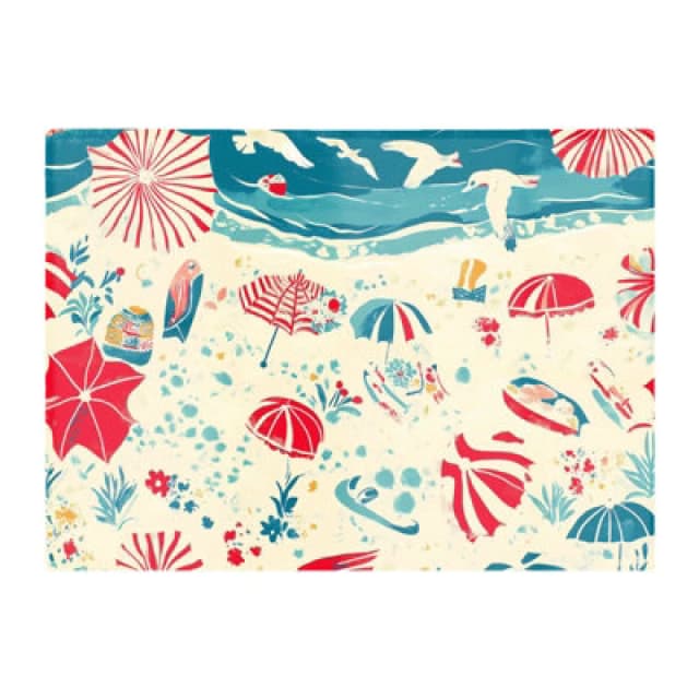 Warren Reed Designer A Day At The Beach Chopping Board