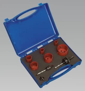 Sealey HKP9 Hole-Saw Kit Plumber's 9pc