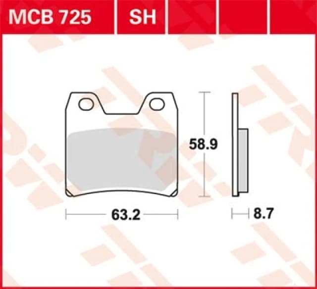 TRW Lucas Brake pad MCB725