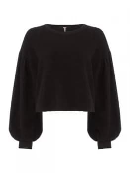 Free People Sleeves Like These Cropped Pull Over Black