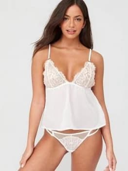 Bluebella Sana Crop Cami And Thong Set - Ivory