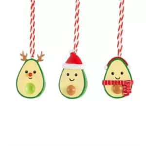 Christmas Avocado Hanging Decorations (Set of 3)