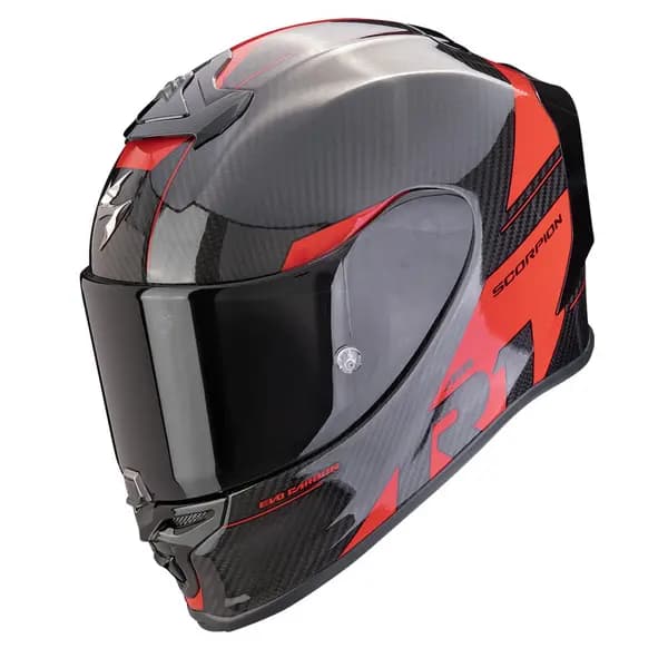 Scorpion EXO-R1 Evo Carbon Air Rally Black-Red Full Face Helmet XL