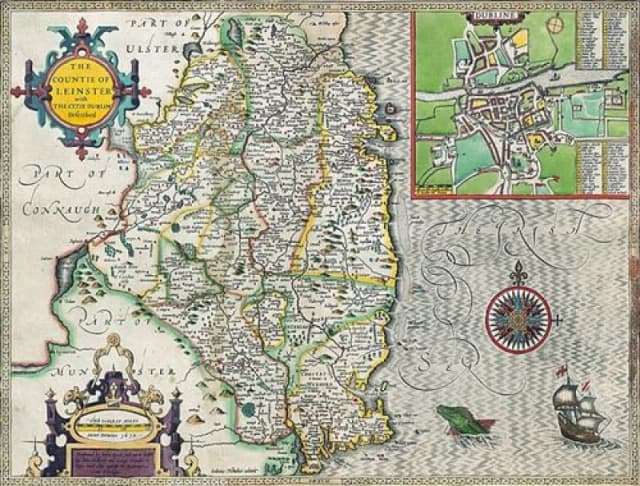 John Speed Historial Map Leinster Historical Map 1000 Piece Jigsaw Puzzle (1610)