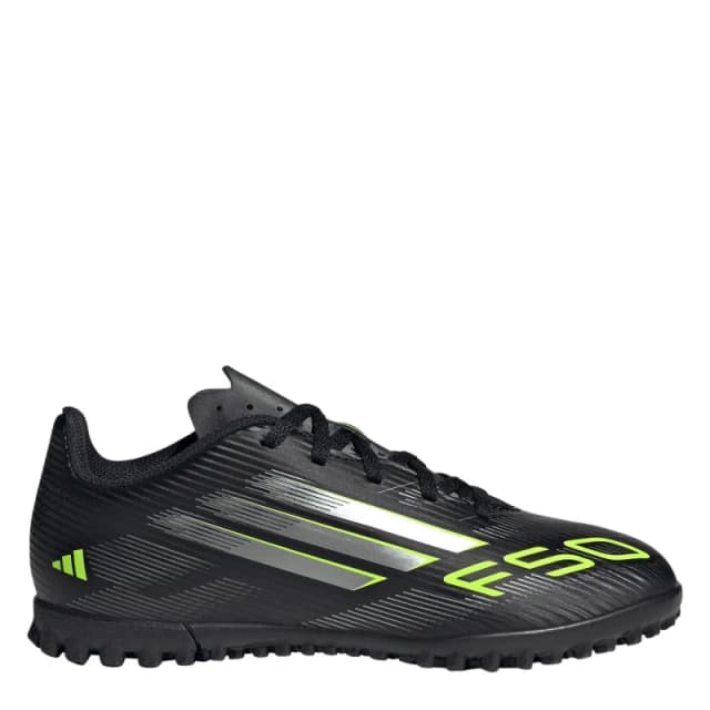 adidas F50 Club Childrens Astro Turf Football Boots Black/Lemon male C10 (28)