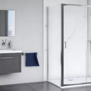 Aqualux Framed 6mm Shower Enclosure Side Panel Only 760mm in Chrome