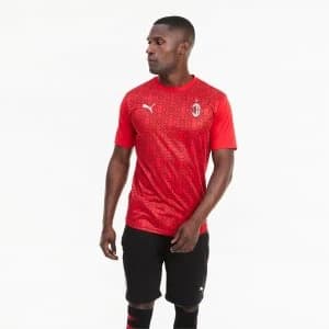 PUMA AC Milan Home Stadium Mens Jersey, Tango Red/Black, size 2X Large, Clothing