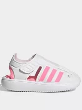 adidas Sportswear Adidas Unisex Infant Water Sandal, White/Pink, Size 7 Younger