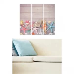 MDF1044683 Multicolor Decorative MDF Painting (3 Pieces)