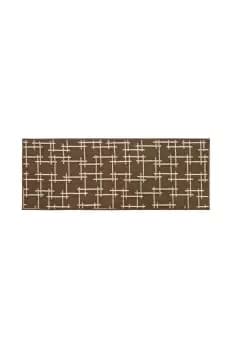 JVL Stellar Brown Indoor Machine Washable Doormat 50 x 80cm
