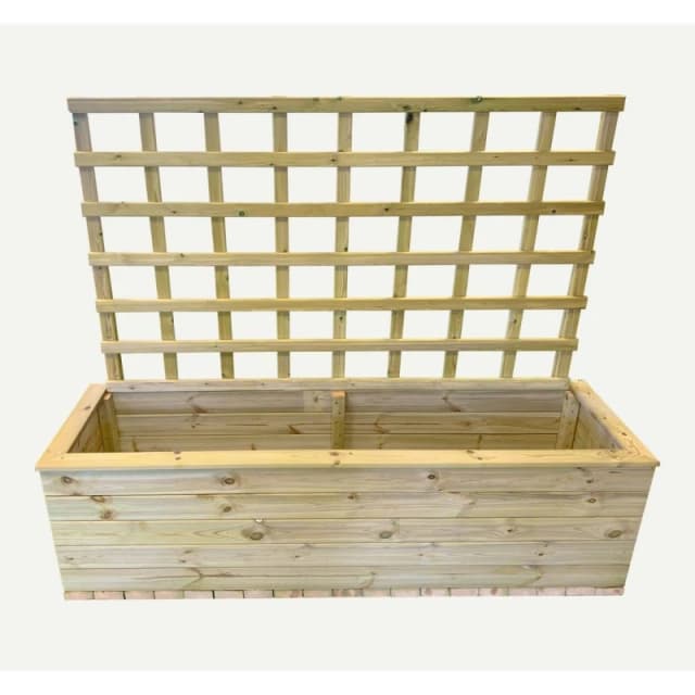 Churnet Valley Garden Furniture Ltd Deluxe Extra Large Trough with Trellis - Timber - Partially Assembled in Brown Brown Unisex