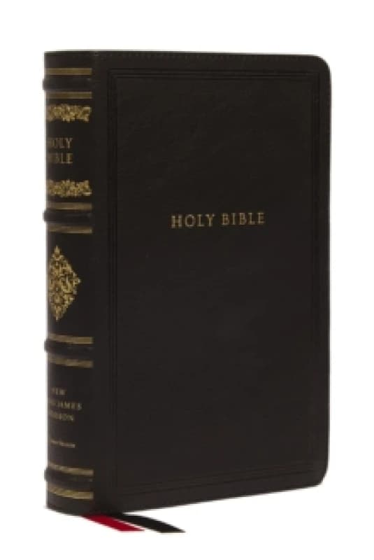 NKJV Large Print Reference Bible, Black Leathersoft, Red Letter, Comfort Print, Thumb Indexed (Sovereign Collection) : Holy Bible, New King James Vers