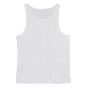 Mantis Mens Drop Arm Holes Vest (S) (White)