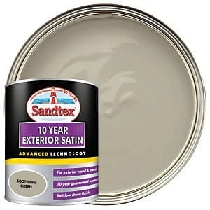 Sandtex 10 Year Exterior Satin Paint - Soothing Green 750ml