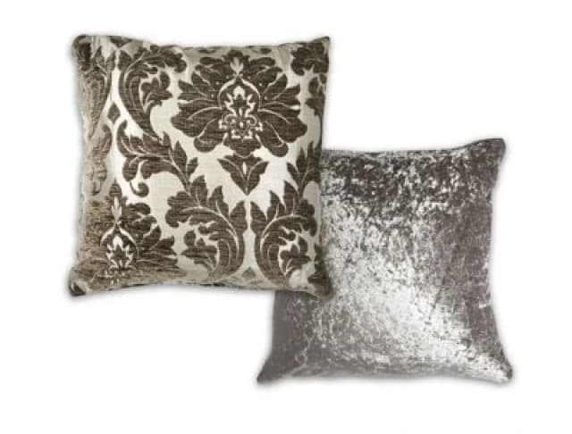 Baroque Cushion Cover In Charcoal Grey
