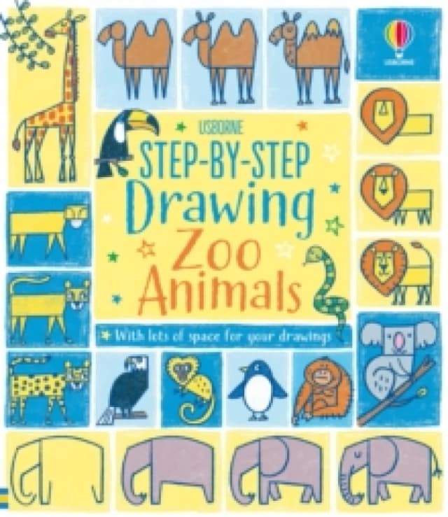 Fiona Watt Step-by-step Drawing Zoo Animals Book Multi unisex