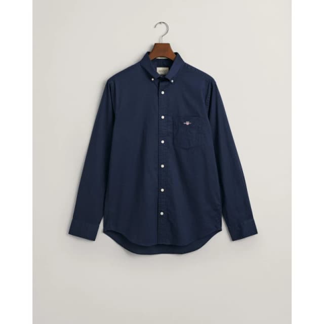 Gant Regular Fit Poplin Shirt - Blue Blue M