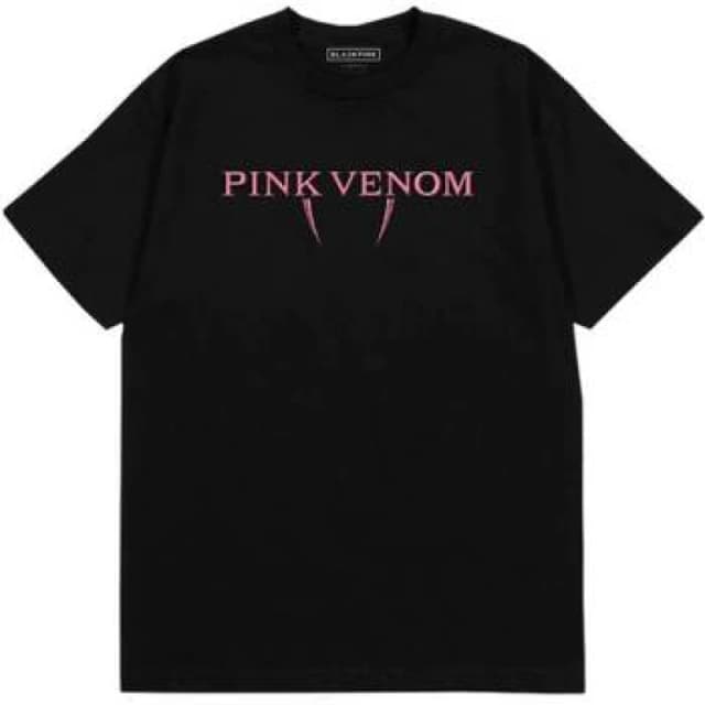 BlackPink BlackPink Men Pink Venom Back Print Cotton Logo T-Shirt in Black Size: 2X-large Black XXL Male 5063300177693