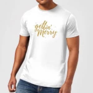 Gettin' Merry T-Shirt - White - 4XL