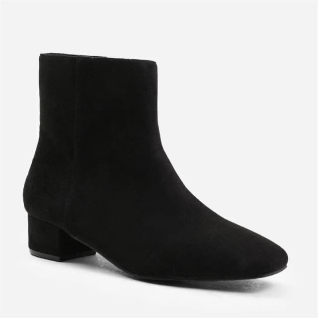 Where's That From 'Odetta' Low Block Heel Ankle Boot With Side Zip Black