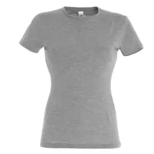 SOLS Womens/Ladies Miss Short Sleeve T-Shirt (M) (Grey Marl)