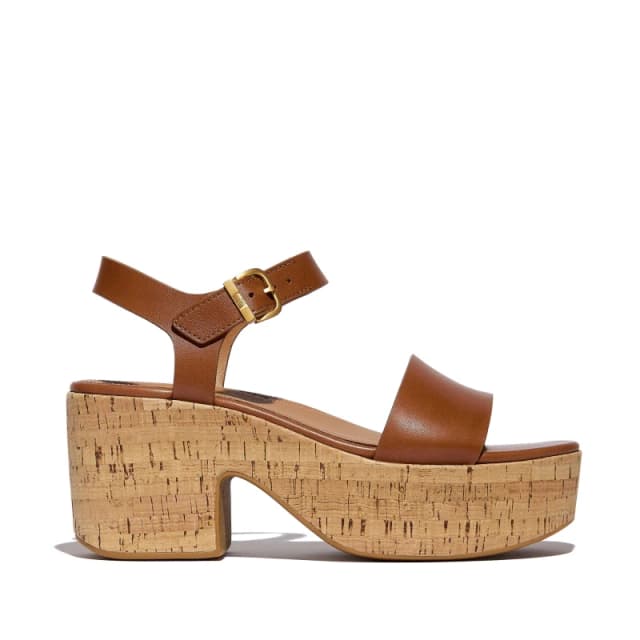 Fitflop Womens Platform Flip Flops Rich Tan female 4 (37)