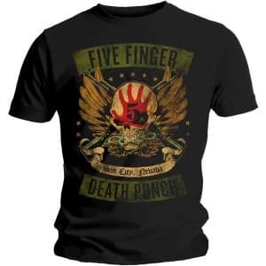 Five Finger Death Punch - Locked & Loaded Unisex Large T-Shirt - Black