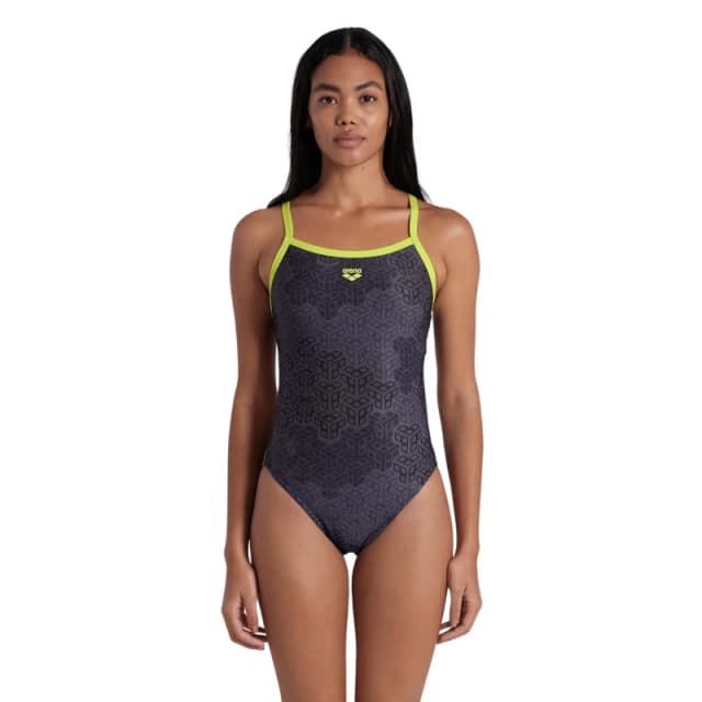Womens 1 Piece swimsuit Arena Kikko Challe Vert Female 42