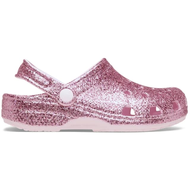 Crocs Kids Classic Chunky Glitter Clogs Pink Milk J1