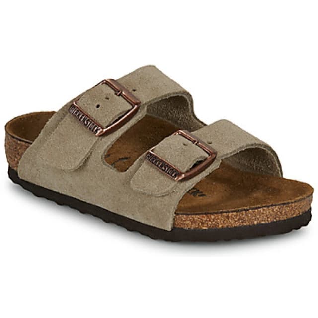 Birkenstock Kids Arizona Kids Double Strap Mules taupe Baby 26 (8.5);28 (10);30 (11.5);31 (12.5 to 13);32 (13.5)