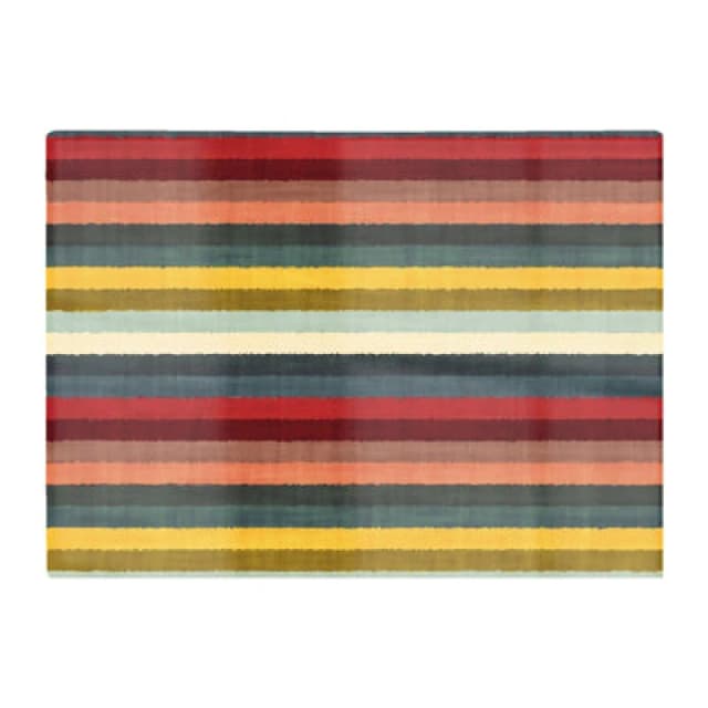 Warren Reed Designer Multicolour Striped Brish Pattern Glass Chopping Board