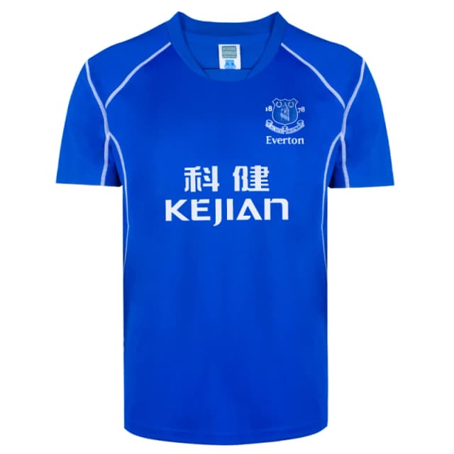 Score Draw Everton 2002 Retro Football Shirt EVER02HPYSS-L L Mens Sportswear