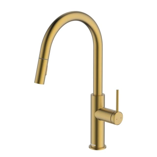 McAlpine McAlpine Ness Side Lever Pull Out Kitchen Mixer Tap - Brushed Brass Bronze
