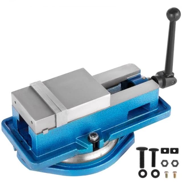 VEVOR Mophorn 4" Precision Milling Machine Vise, 360° Swivel Base, Accu Lock Bench Vice Clamp, 100mm Jaw Width, for Milling and Drilling Machine T
